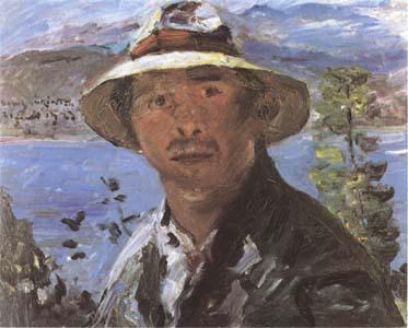Lovis Corinth Self-Portrait with Straw Hat (mk09) France oil painting art